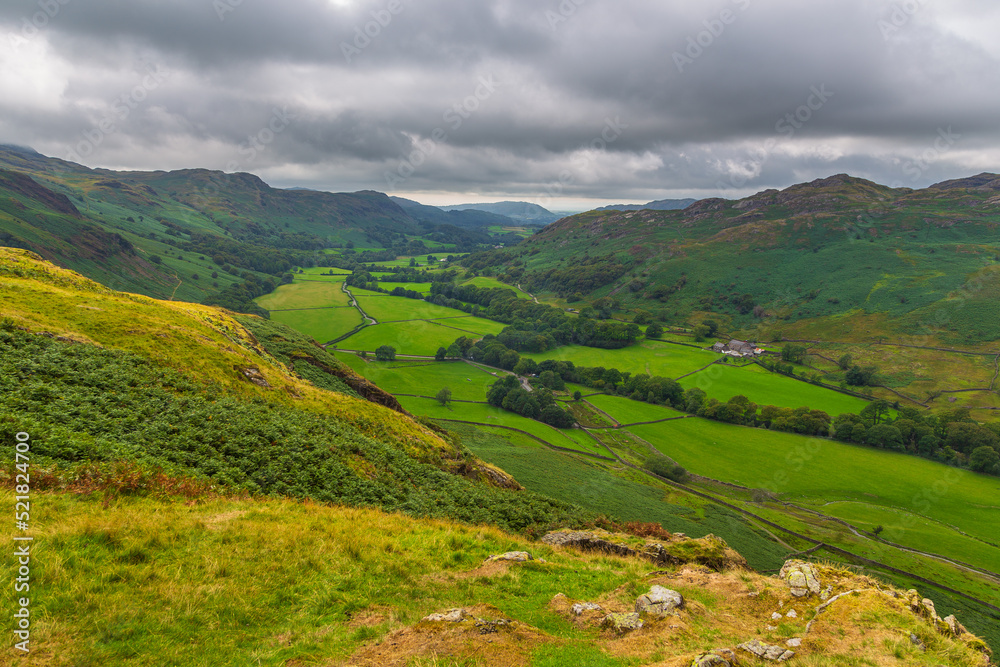 View of the Hardknott Pass, Cumbria, England. View of the Hardknott Pass, Cumbria, England.