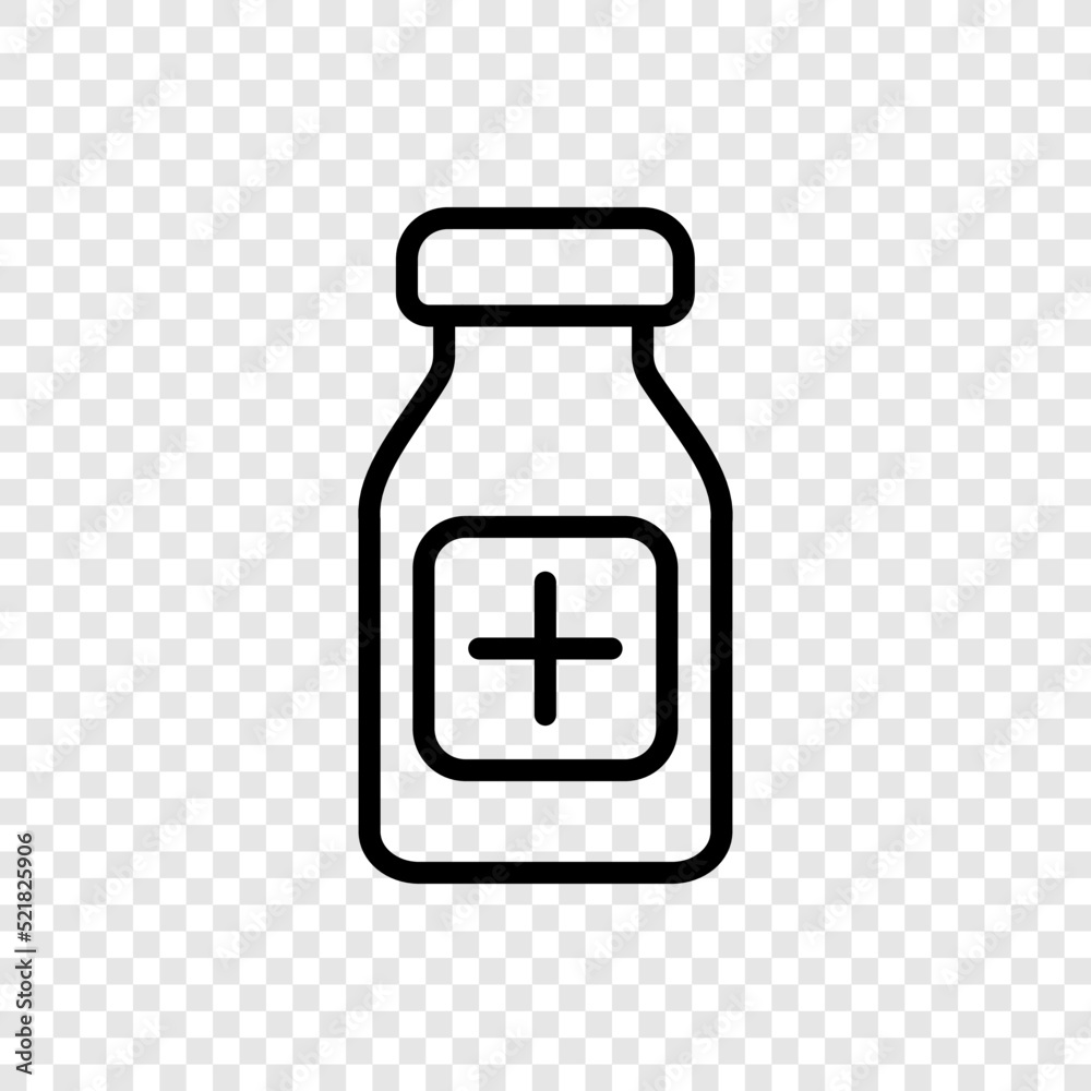 Vial bottle, vaccine simple icon vector. Flat design. Transparent grid.ai Vial bottle, vaccine simple icon vector. Flat design. Transparent grid.ai