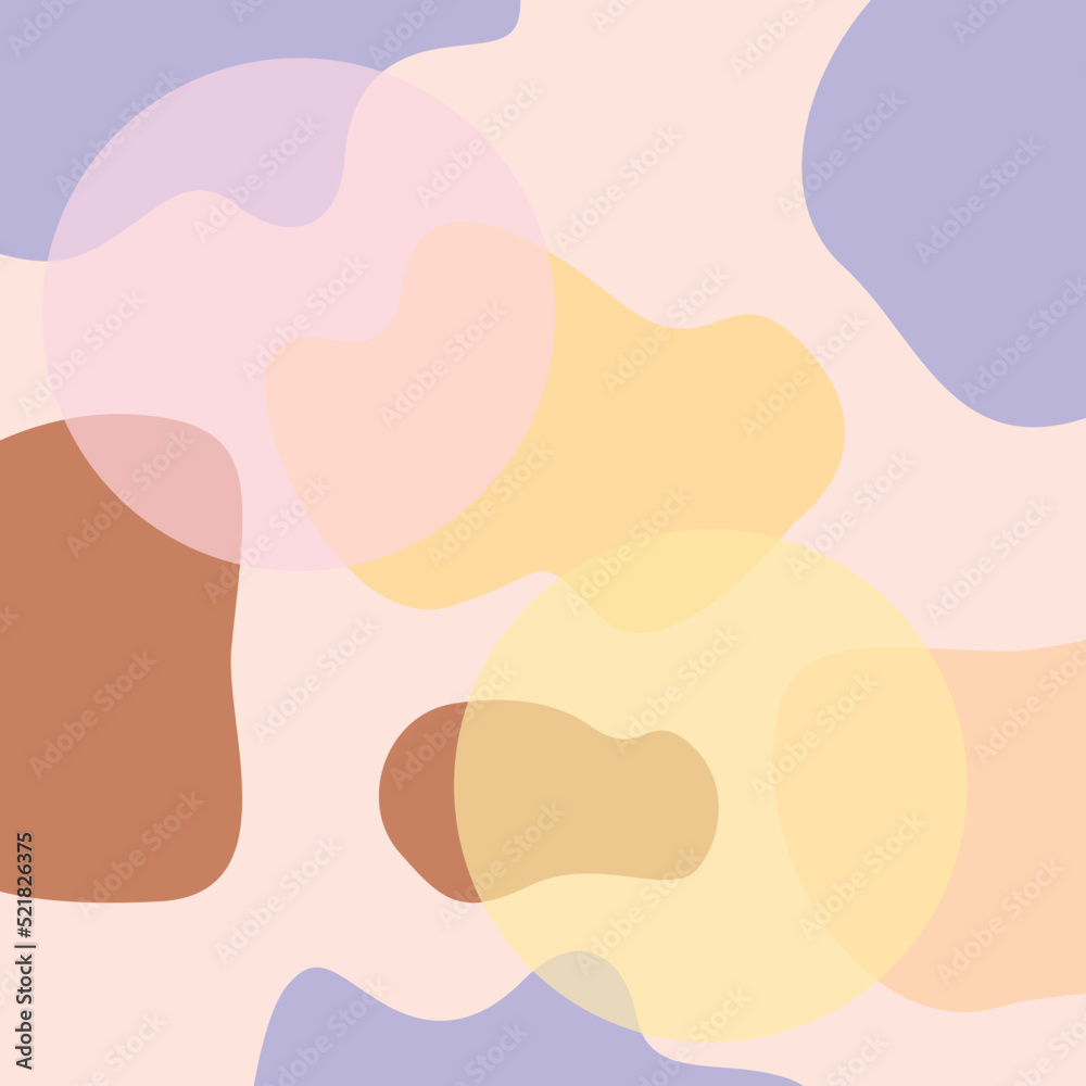 abstract soft color shape for fabric print and wallpaper vector illustration