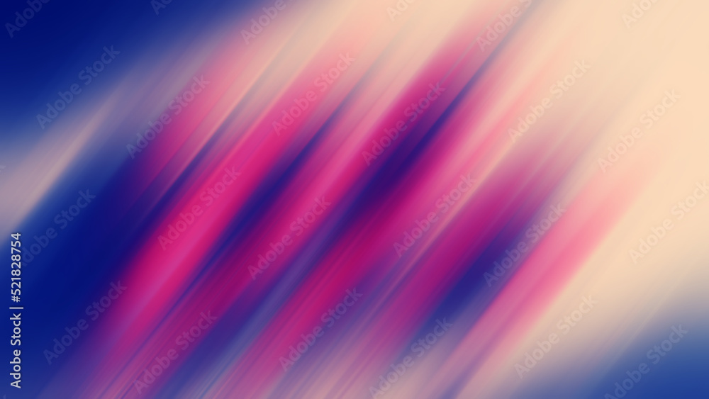 Abstract blurred background, red and blue tonal lines on a light pink background.