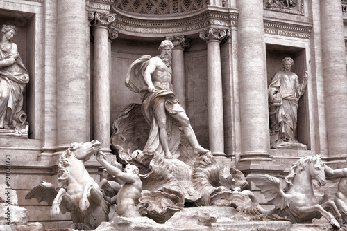 The Trevi Fountain in Rome, Italy