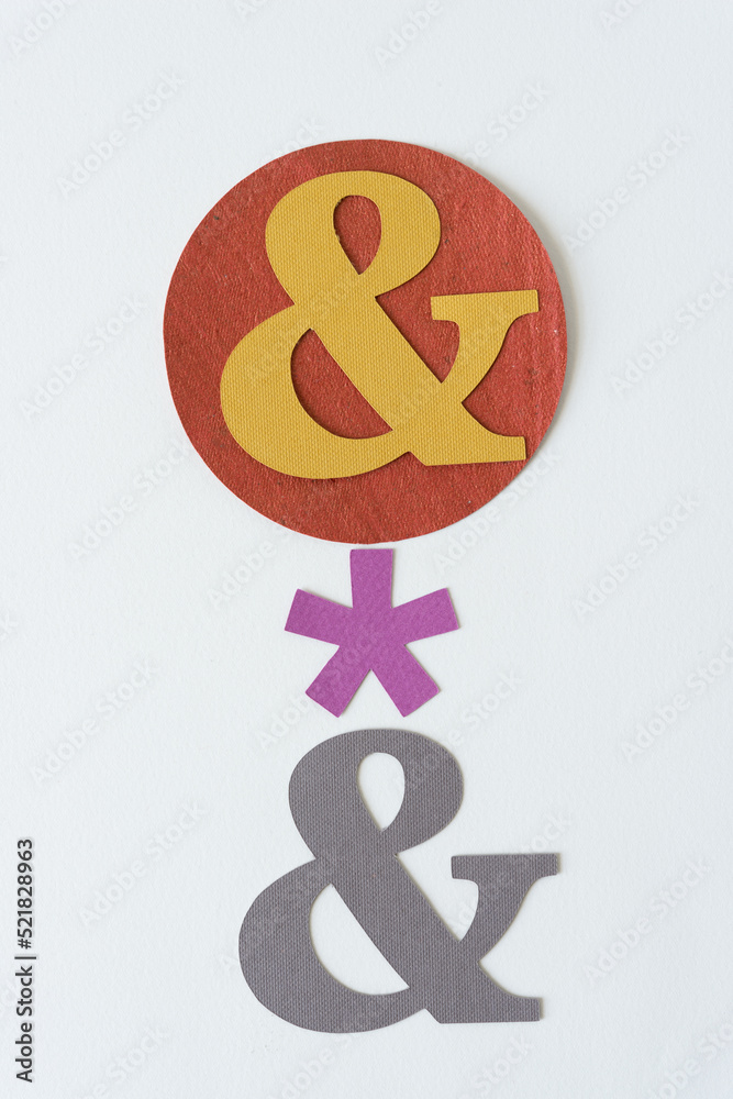 ampersand asterisk ampersand on blank white paper ampersand asterisk ampersand on blank white paper