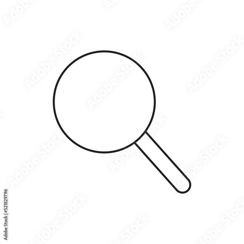 magnify glass for research find and seek instrument lens vector icon