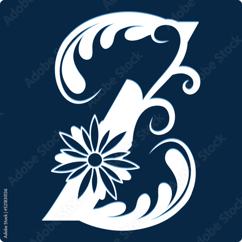 Beautiful butterfly floral alphabet capital letters.