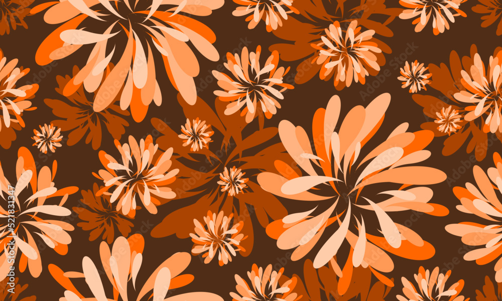 Floral seamless pattern background for fashion prints, graphics, backgrounds and wallpapper.