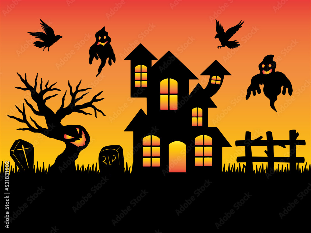 Halloween Background Silhouette Illustration
