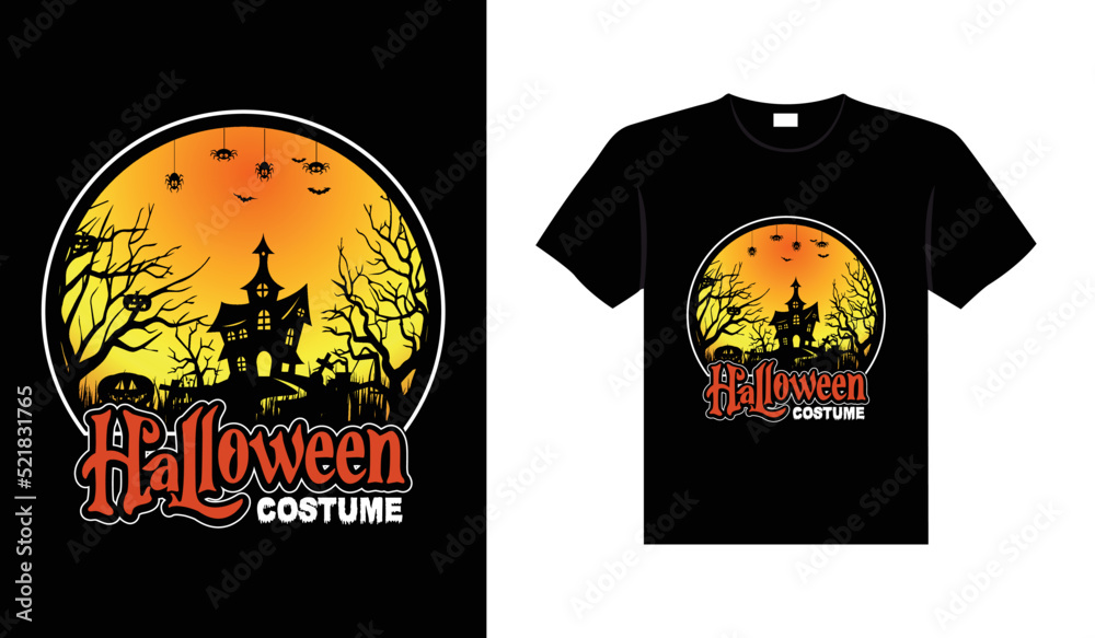 Halloween horror vintage t-shirt design, scary print template vector graphics, high-quality typography illustration shirt design