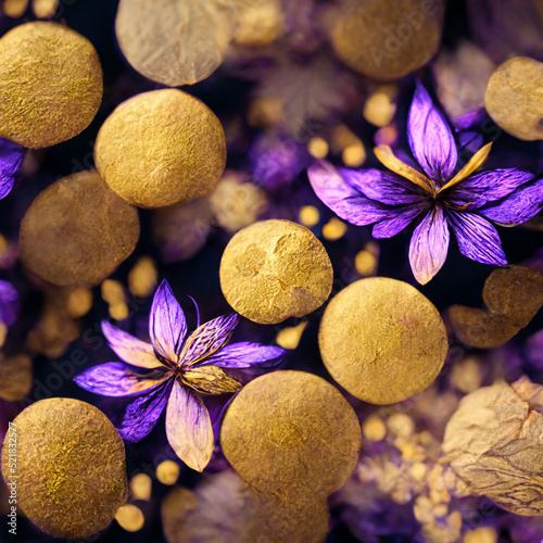 Abstract Magenta Chinese Flowers Background