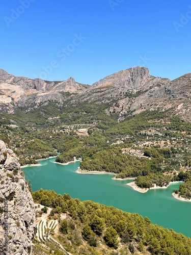 beautiful lake of waters you are located in the town of Guadalest.