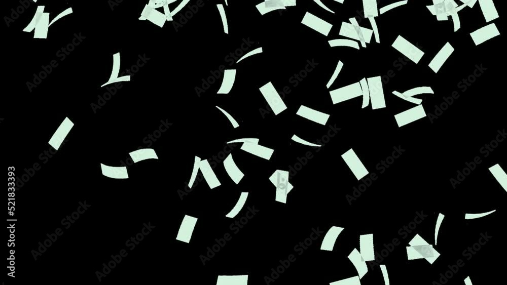 Alpha Channel Dollars Falling on Transparent background Alpha Channel Dollars Falling on Transparent background
