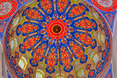 Banja Luka, Bosnia and Herzegovina, May 21: Interior decorations inside Ferhat pasha mosque in downtown Banja Luka, Bosnia and Herzegovina. photo