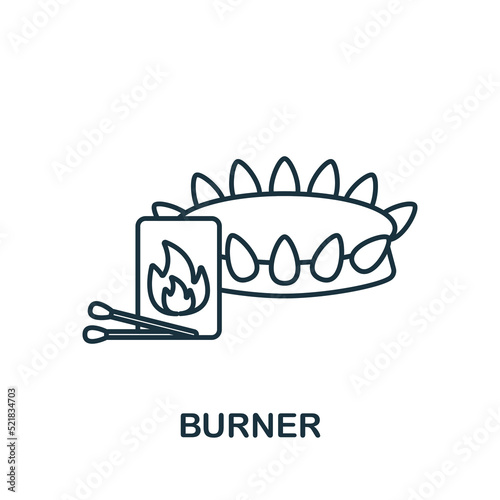 Burner icon. Monochrome simple Cooking icon for templates, web design and infographics