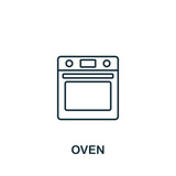 Oven icon. Monochrome simple Cooking icon for templates, web design and infographics