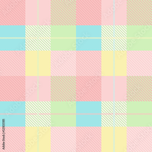 Seamless tartan plaid pattern in summer tone.