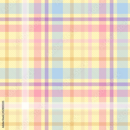 Seamless tartan plaid pattern in summer tone.