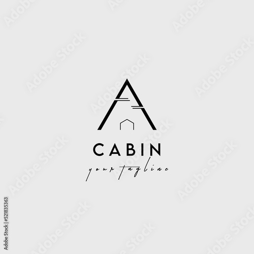 cabin logo vector illustration design