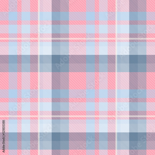 Seamless tartan plaid pattern in  Pink and Blue