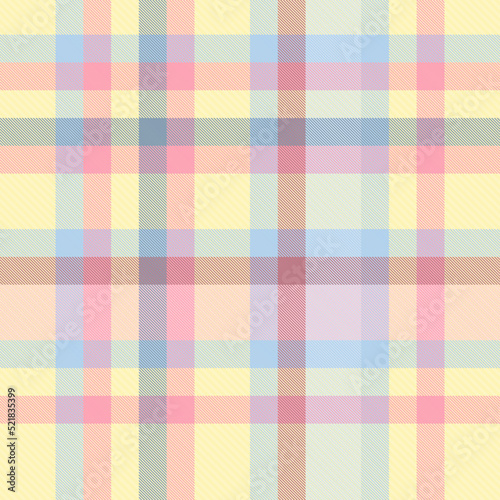Seamless tartan plaid pattern in summer tone.
