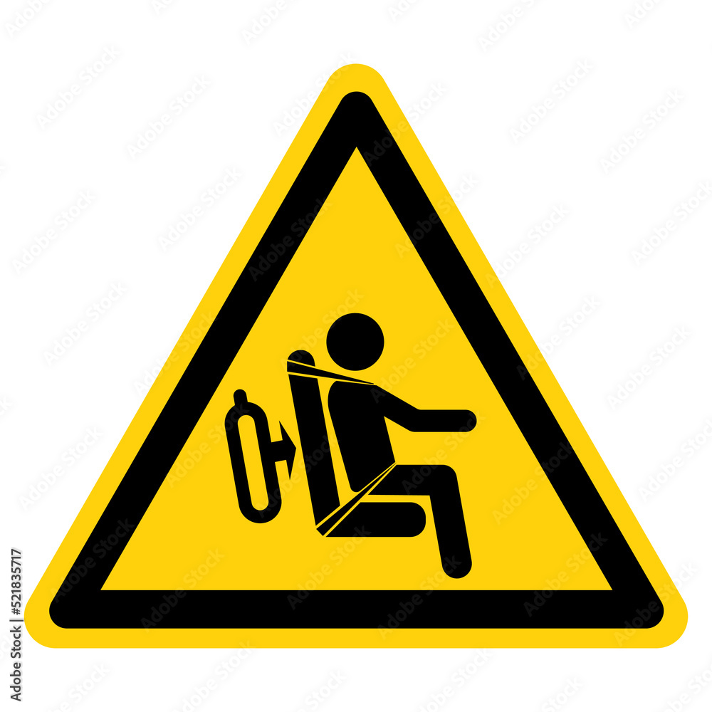 SCBA Seat Crash Hazard Symbol Sign, Vector Illustration, Isolate On White Background Label .EPS10 SCBA Seat Crash Hazard Symbol Sign, Vector Illustration, Isolate On White Background Label .EPS10