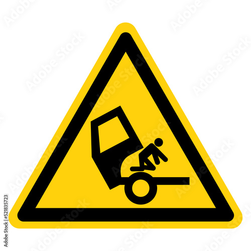 Crush Hazard Stay Clear Of Raised Cab Symbol Sign, Vector Illustration, Isolate On White Background Label .EPS10