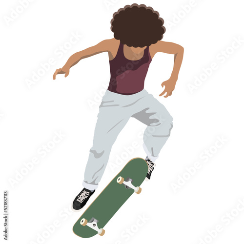 Skater Boy, doing a flip with a skateboard