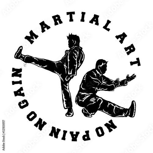 wing chun kung fu logo vector illustration perfect for logo brand or product printing