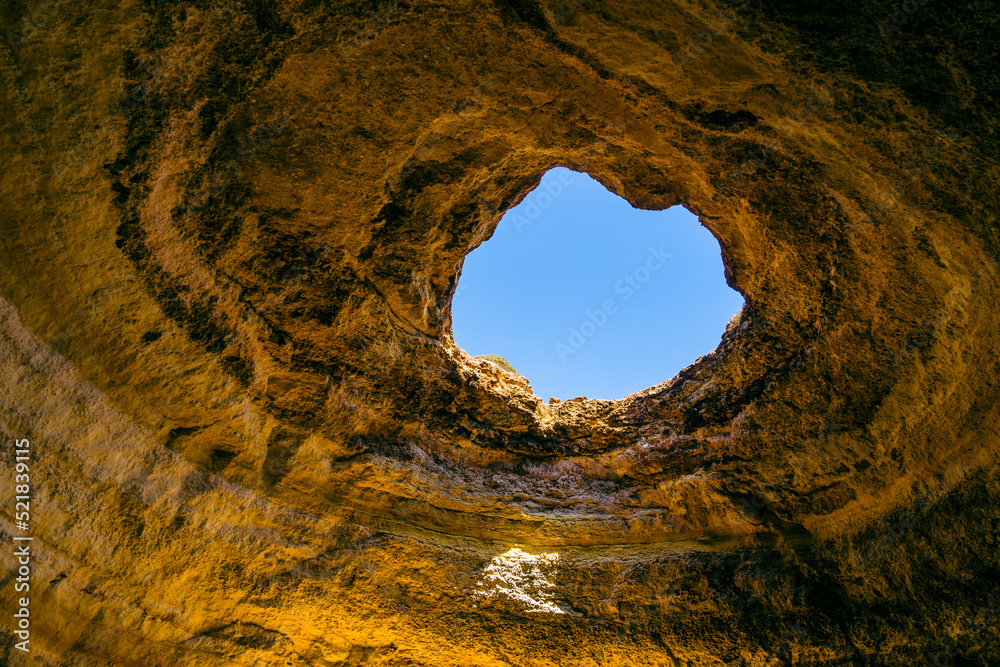 cave on the coast of the algarve in Portugal