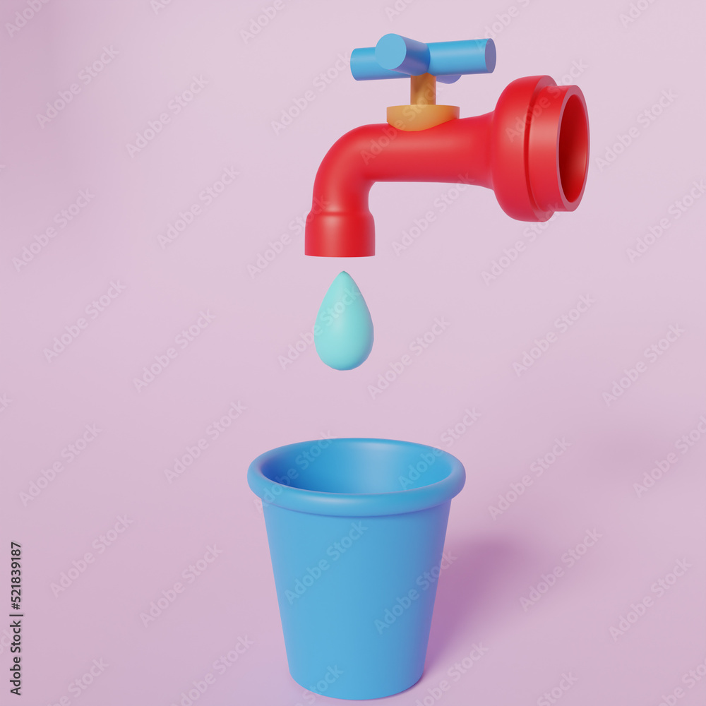 3d render illustration faucet 3d render illustration faucet
