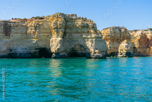 view of the coast of algarve in Portugal