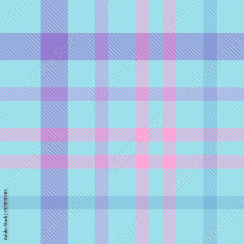 Seamless tartan plaid pattern in Blue and Pink Color.