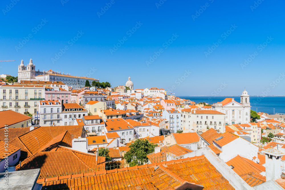 panorama over Lisbon Portugal