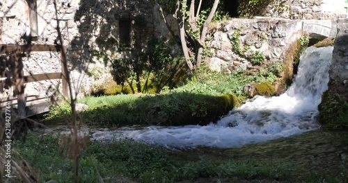 Cascatella del torrente a Rasiglia, Foligno, Perugia, Umbria photo