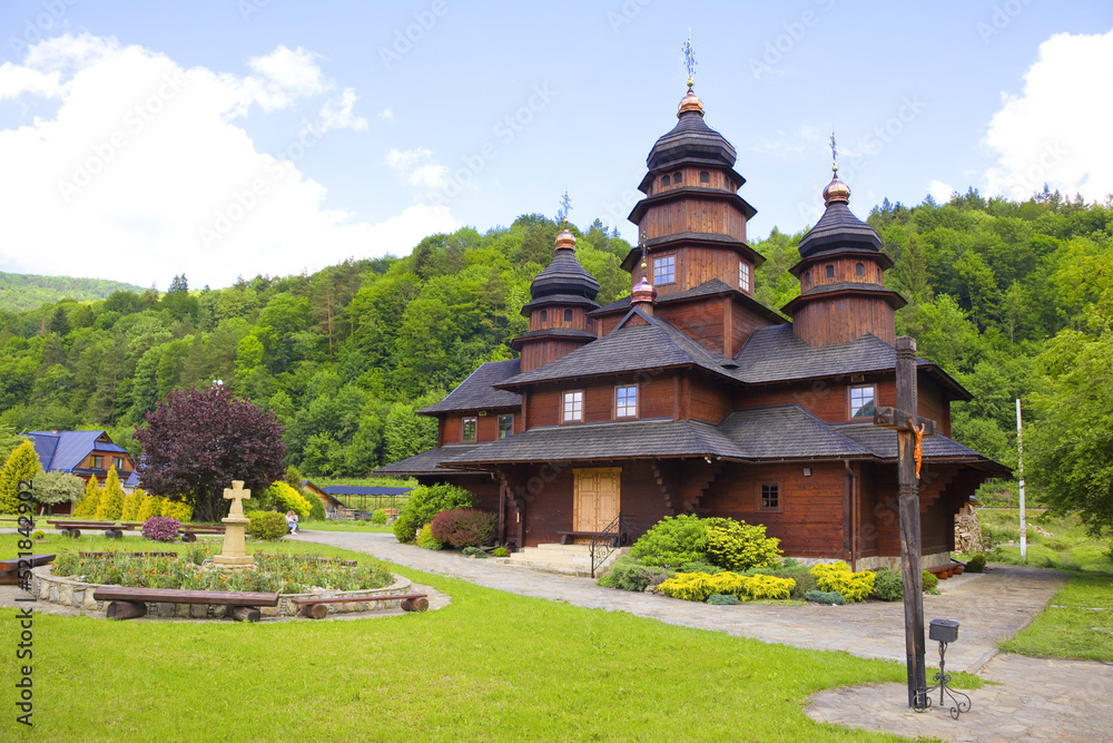 Wooden Church of St. Prophet Ilya in Yaremche, Ukraine	

