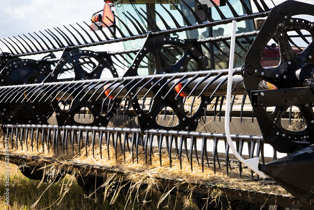 Obraz premium Agricultural machinery close-up, article about agricultural machinery.