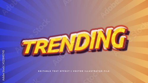3D Modern Trendy Editable Text Effect. Modern editable text style effect illustrator. vector design template.