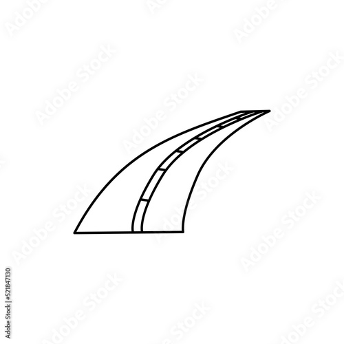 Vector road Icon on white background.