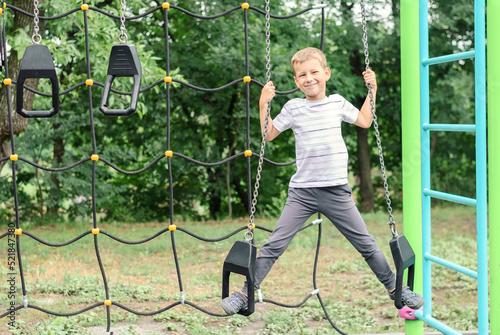 little boy on the playground