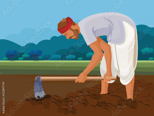 Farmer working in the agriculture field. Farmers grow rice in the rainy season. Asian farmer working on rice field outdoor in Agricultural of Asia. Worker in rural