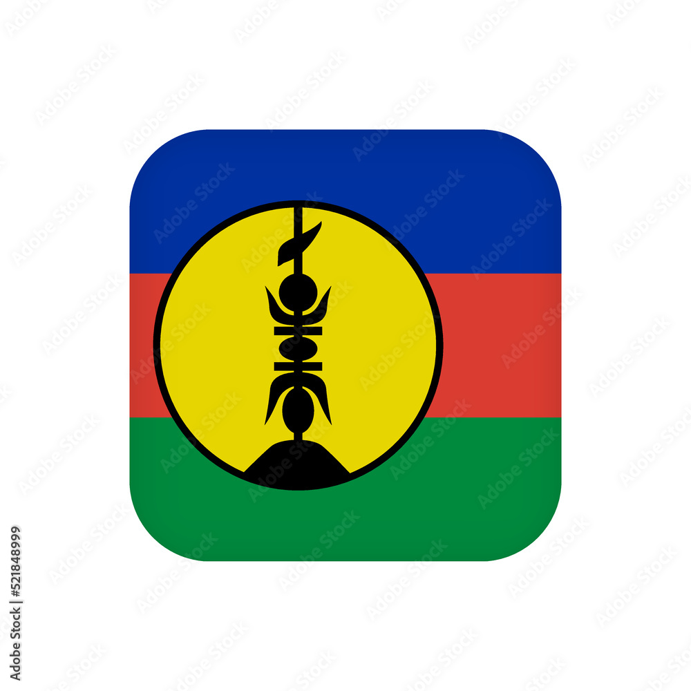 Fototapeta premium New Caledonia flag, official colors. Vector illustration.