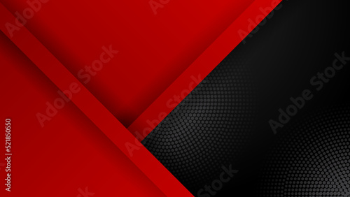 Red black abstract wavy presentation background. Vector illustration design for business presentation, banner, cover, web, flyer, card, poster, game, texture, slide, magazine, and powerpoint.