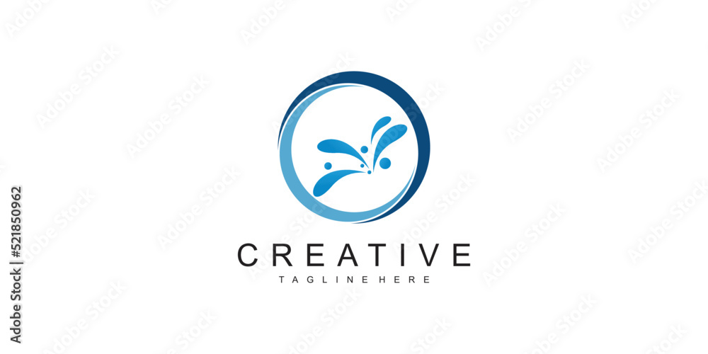 Water logos collection for companies in flat style Premium Vector Water logos collection for companies in flat style Premium Vector