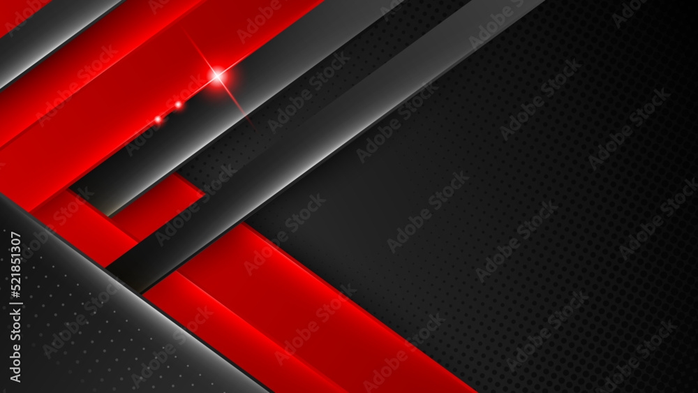 Abstract modern 3d red black background with lines arrow geometric overlap shape elements. Red Black Background. Abstract Banner. Vector illustration Abstract modern 3d red black background with lines arrow geometric overlap shape elements. Red Black Background. Abstract Banner. Vector illustration