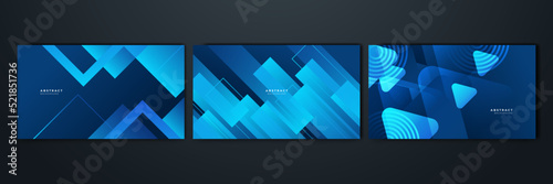 Blue abstract background for business presentation template