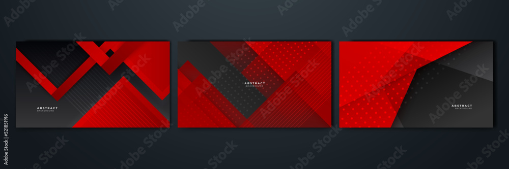 Modern black and red abstract background