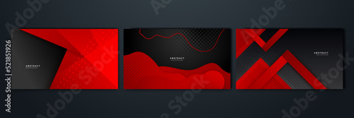 Modern black and red abstract background