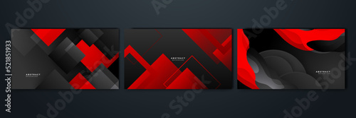Modern black and red abstract background