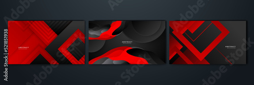 Modern black and red abstract background