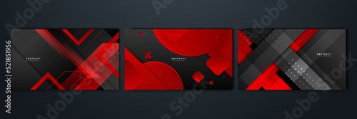 Modern black and red abstract background