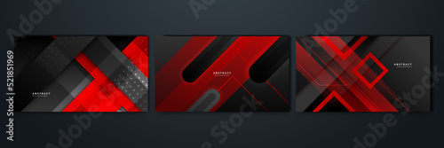 Modern black and red abstract background
