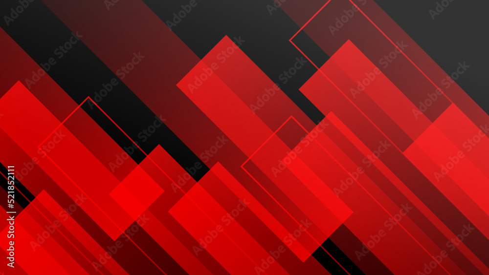 Abstract tech geometric red black background Abstract tech geometric red black background
